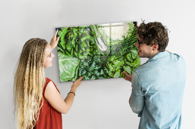 Magnetic kitchen board Green vegetables