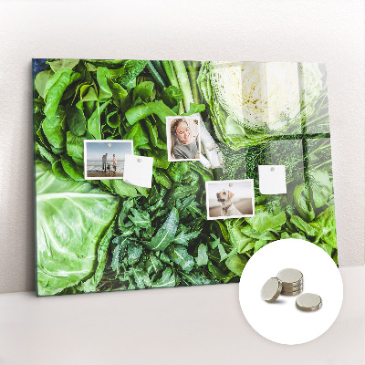 Magnetic kitchen board Green vegetables