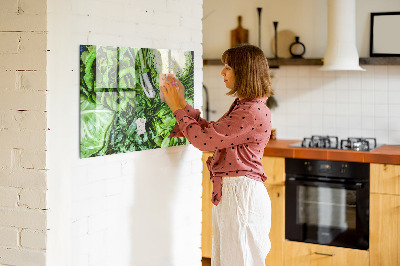 Magnetic kitchen board Green vegetables