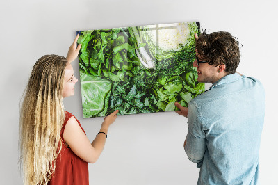 Magnetic kitchen board Green vegetables