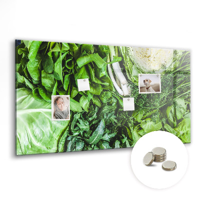 Magnetic kitchen board Green vegetables