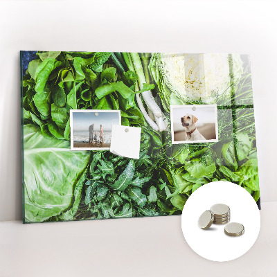 Magnetic kitchen board Green vegetables