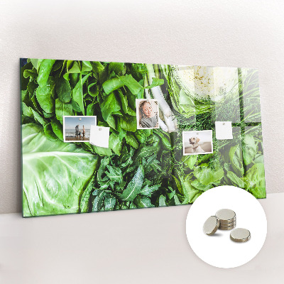 Magnetic kitchen board Green vegetables