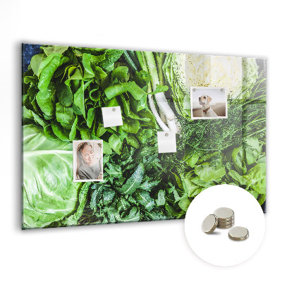 Magnetic kitchen board Green vegetables