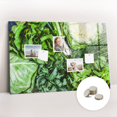 Magnetic kitchen board Green vegetables