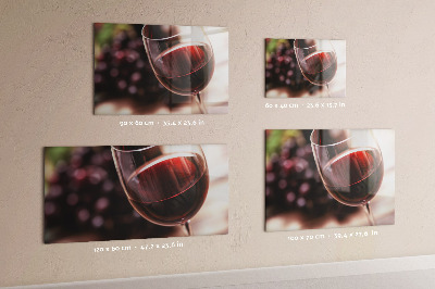 Magnetic kitchen board A glass of red wine