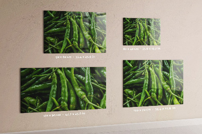 Magnetic kitchen board Green peppers