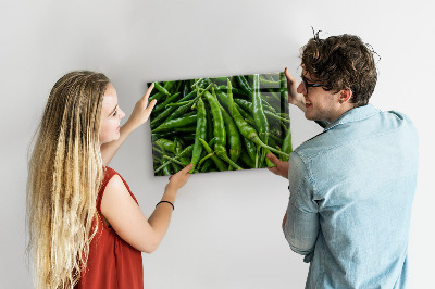 Magnetic kitchen board Green peppers