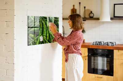 Magnetic kitchen board Green peppers