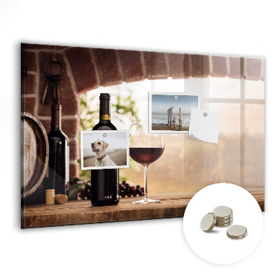 Magnetic kitchen board Bottles of wine