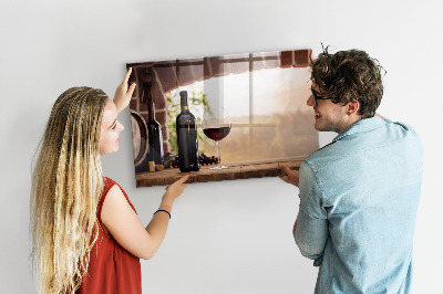 Magnetic kitchen board Bottles of wine