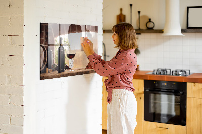 Magnetic kitchen board Bottles of wine