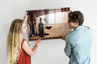 Magnetic kitchen board Bottles of wine