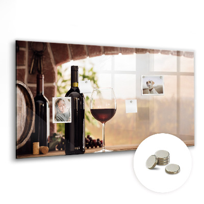 Magnetic kitchen board Bottles of wine