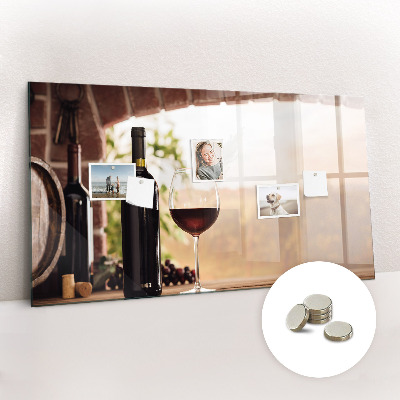 Magnetic kitchen board Bottles of wine