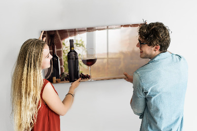 Magnetic kitchen board Bottles of wine