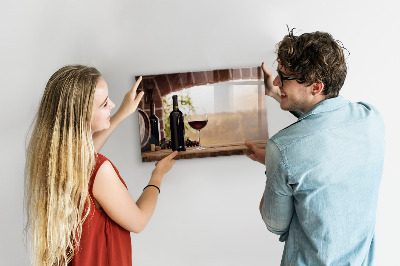 Magnetic kitchen board Bottles of wine