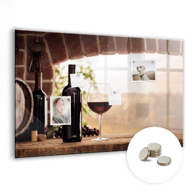 Magnetic kitchen board Bottles of wine