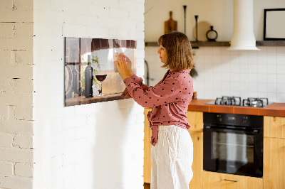 Magnetic kitchen board Bottles of wine