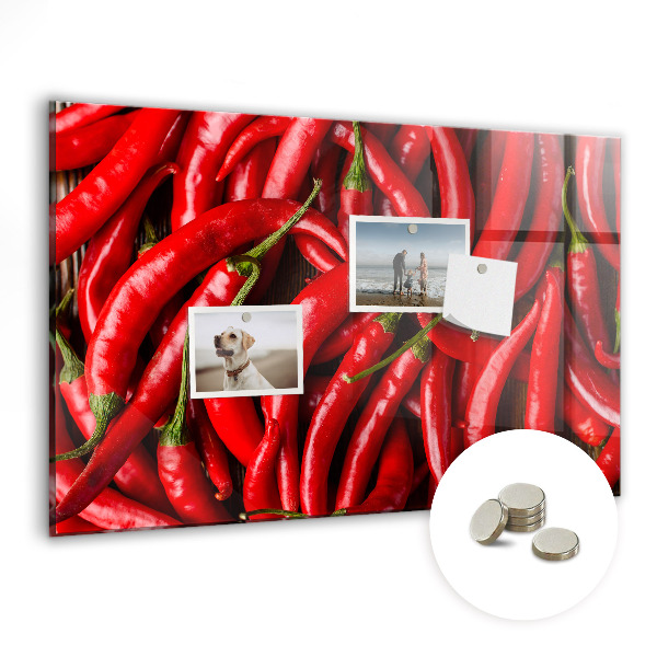 Magnetic kitchen board Hot peppers