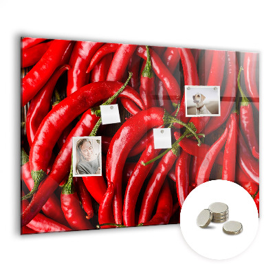 Magnetic kitchen board Hot peppers