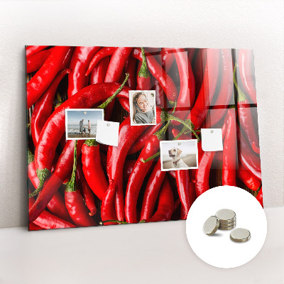 Magnetic kitchen board Hot peppers