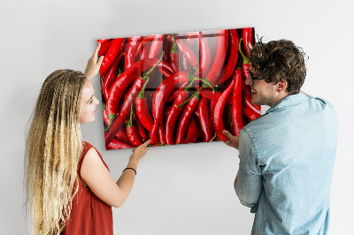 Magnetic kitchen board Hot peppers