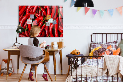 Magnetic kitchen board Hot peppers