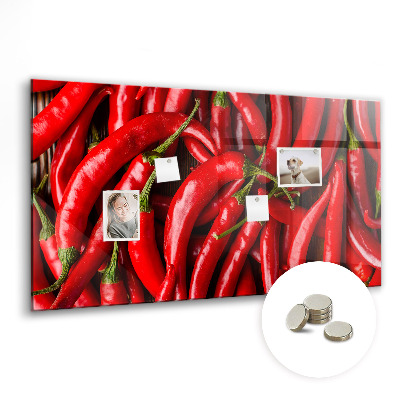 Magnetic kitchen board Hot peppers