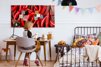 Magnetic kitchen board Hot peppers