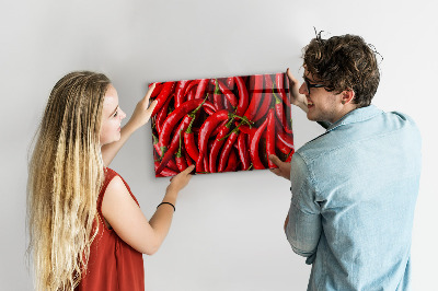 Magnetic kitchen board Hot peppers