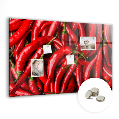 Magnetic kitchen board Hot peppers