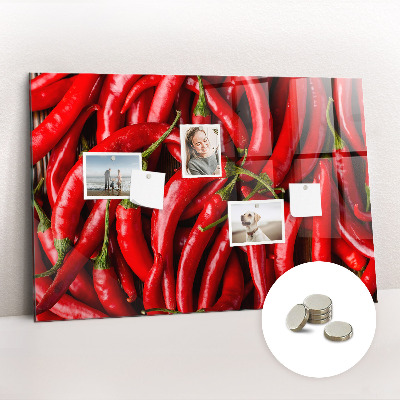 Magnetic kitchen board Hot peppers