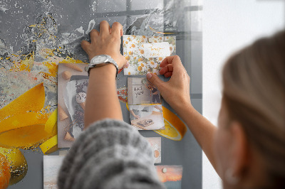 Magnetic kitchen board Citruses in water