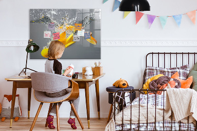 Magnetic kitchen board Citruses in water