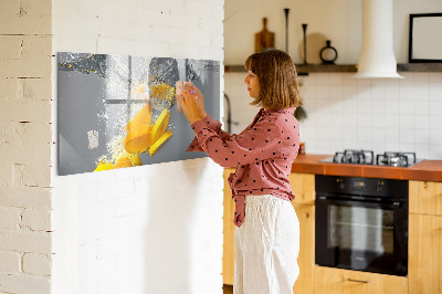 Magnetic kitchen board Citruses in water