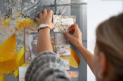 Magnetic kitchen board Citruses in water