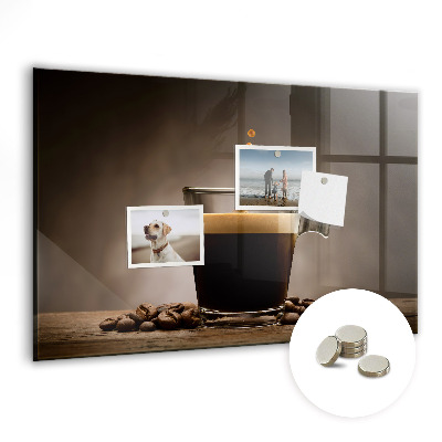 Magnetic kitchen board Cup of coffee