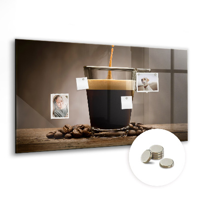 Magnetic kitchen board Cup of coffee