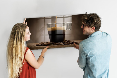 Magnetic kitchen board Cup of coffee