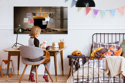 Magnetic kitchen board Cup of coffee