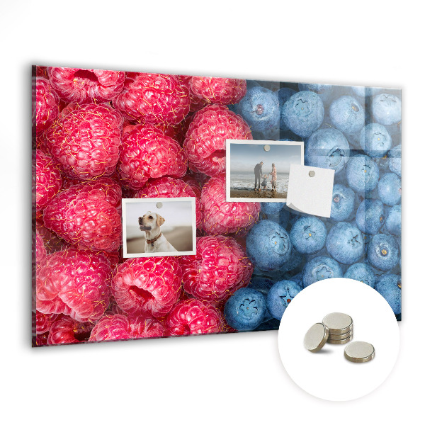 Magnetic kitchen board Berries and raspberries