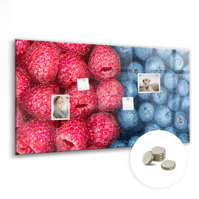 Magnetic kitchen board Berries and raspberries