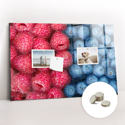 Magnetic kitchen board Berries and raspberries