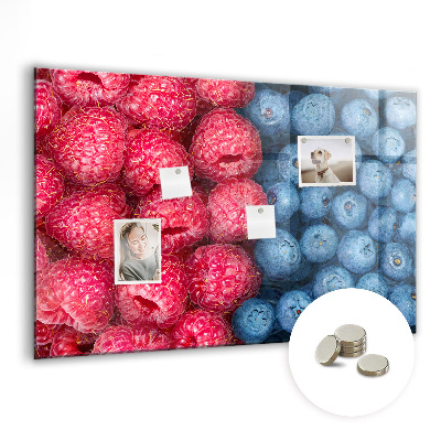 Magnetic kitchen board Berries and raspberries