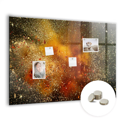 Magnetic notice board Abstraction of spices