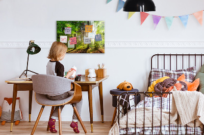 Magnetic notice board for kitchen East forest