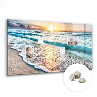 Decorative magnetic board Beach view