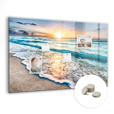 Decorative magnetic board Beach view