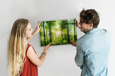 Magnetic notice board for kitchen Forest